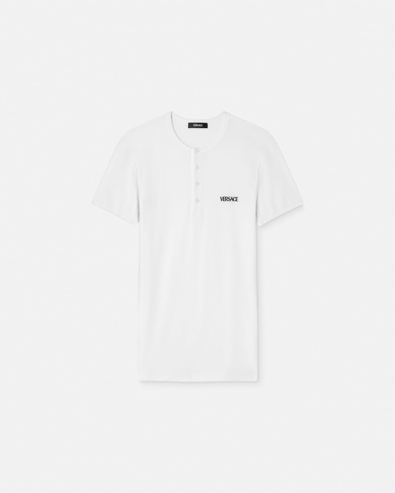 コットン リブ編み Tシャツ ホワイト | VERSACE JP