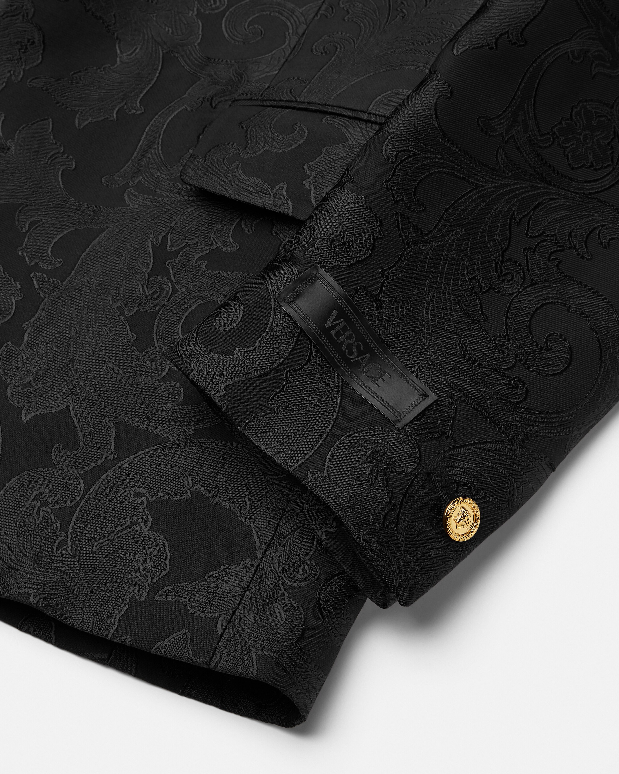ジャカード ウールブレンド ブレザー ブラック | VERSACE JP