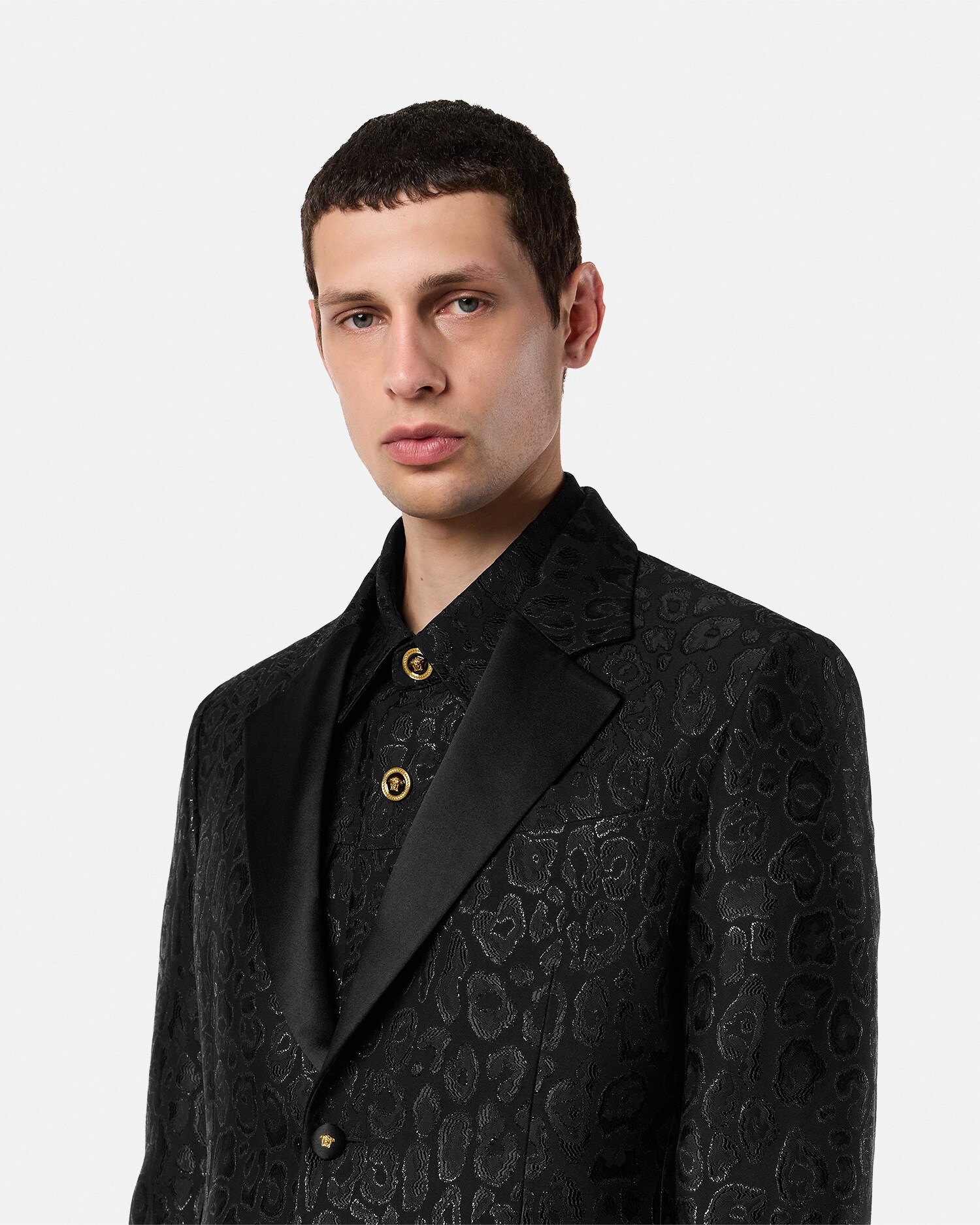 ジャカード シングルブレスト ブレザー レオパード | VERSACE JP