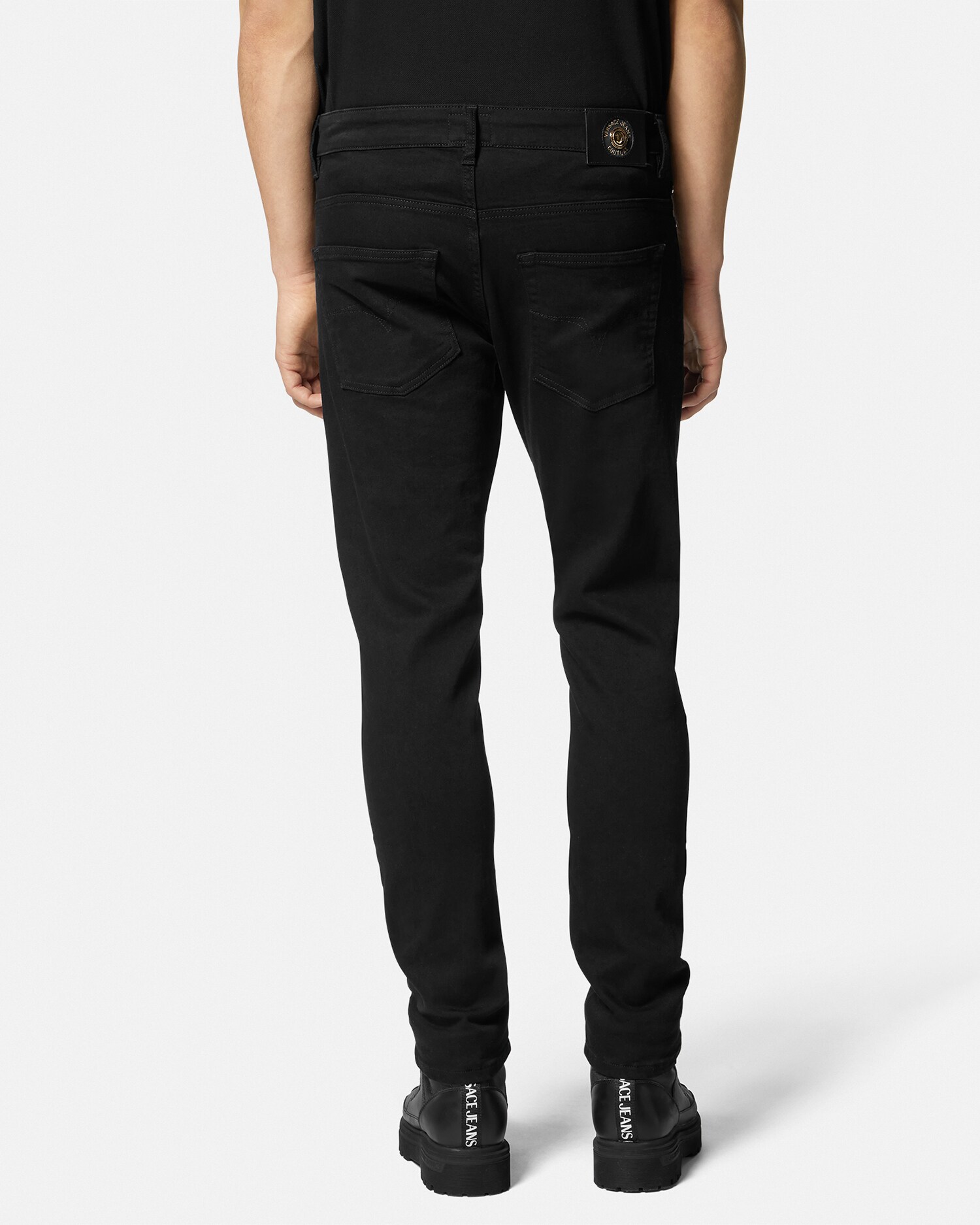 ピース ナンバー スリム ジーンズ ブラック | VERSACE JP