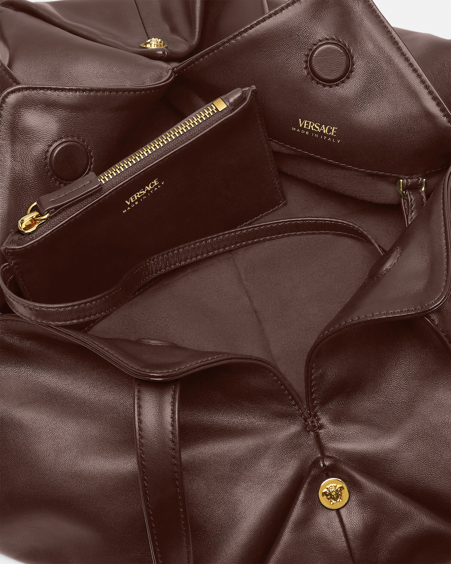 プロテア ナッパ ショルダー バッグ ブラック,ゴールド | VERSACE JP