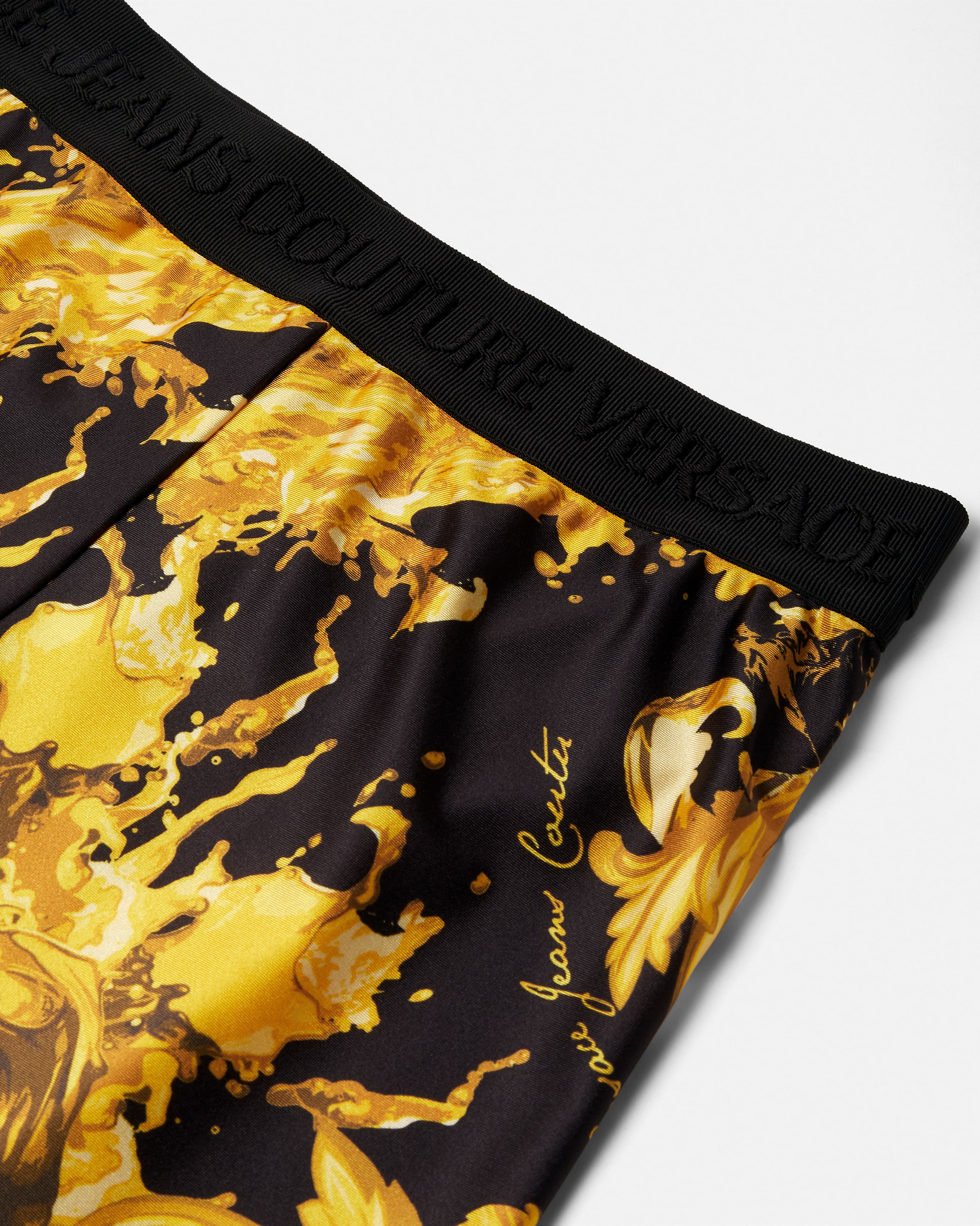 プリント サイクル ショートパンツ ブラック,ゴールド | VERSACE JP