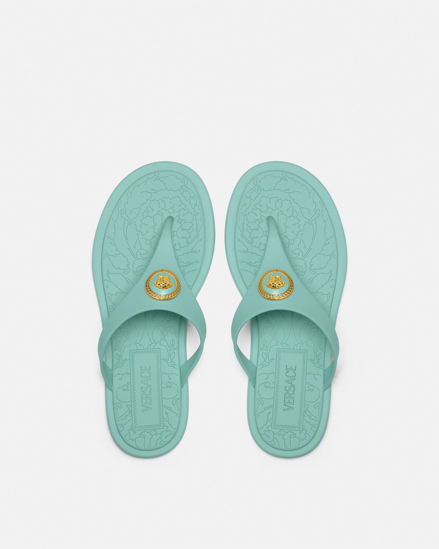 【VERSACE】 アリアフラットラバーサンダル 90_1016248-