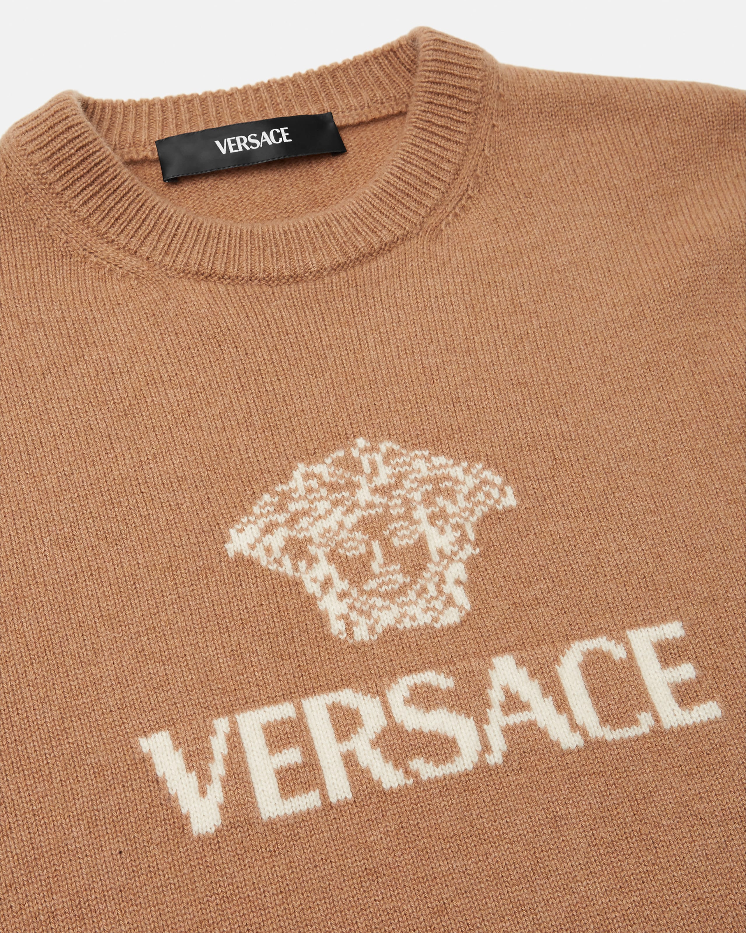 インターシャ カシミヤ ニット セーター | VERSACE JP