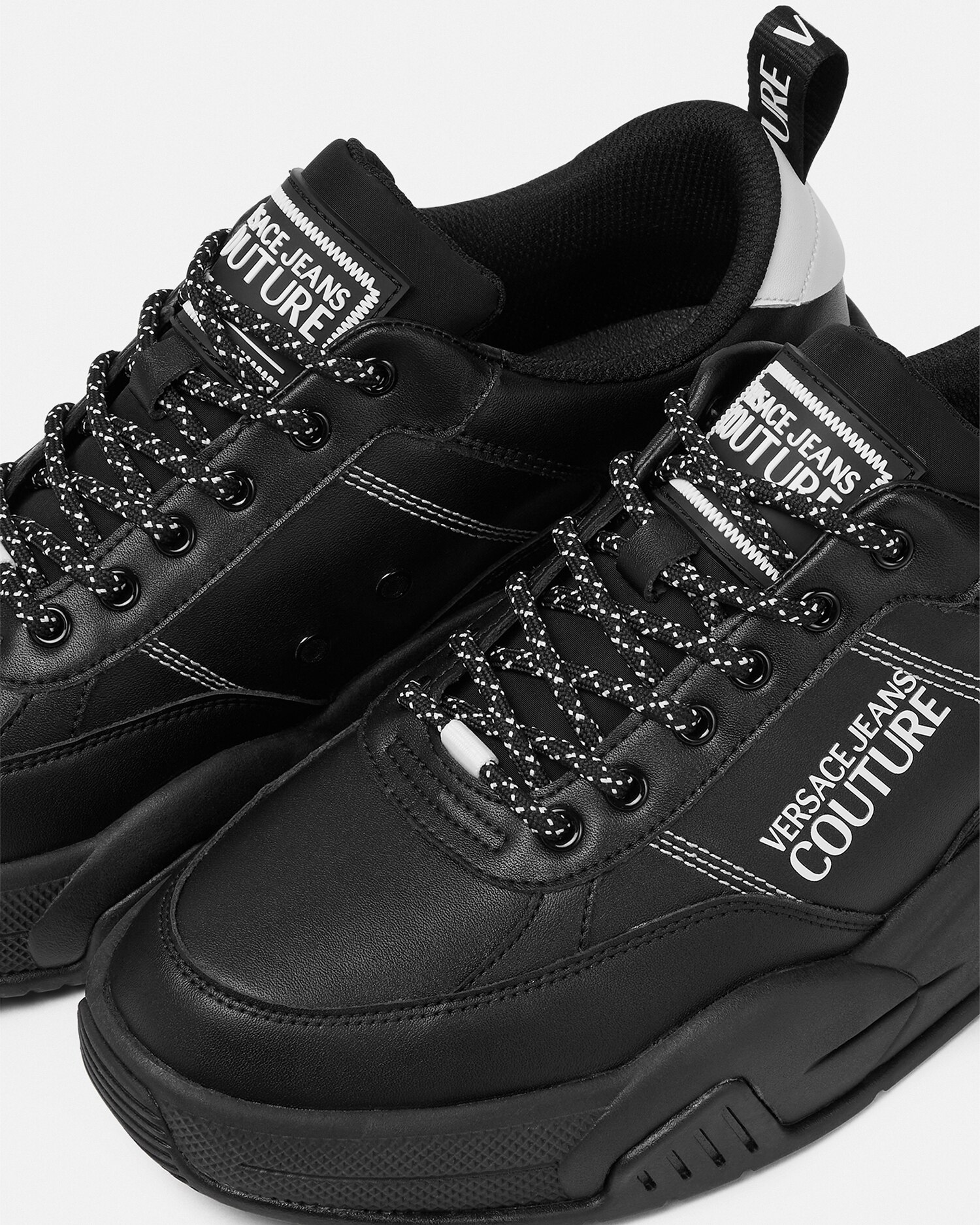 【特価！関送込】VERSACE JEANS スターゲイズ レザー スニーカー ヴェルサーチェ ジーンズ スターゲイズ ロゴ クチュール