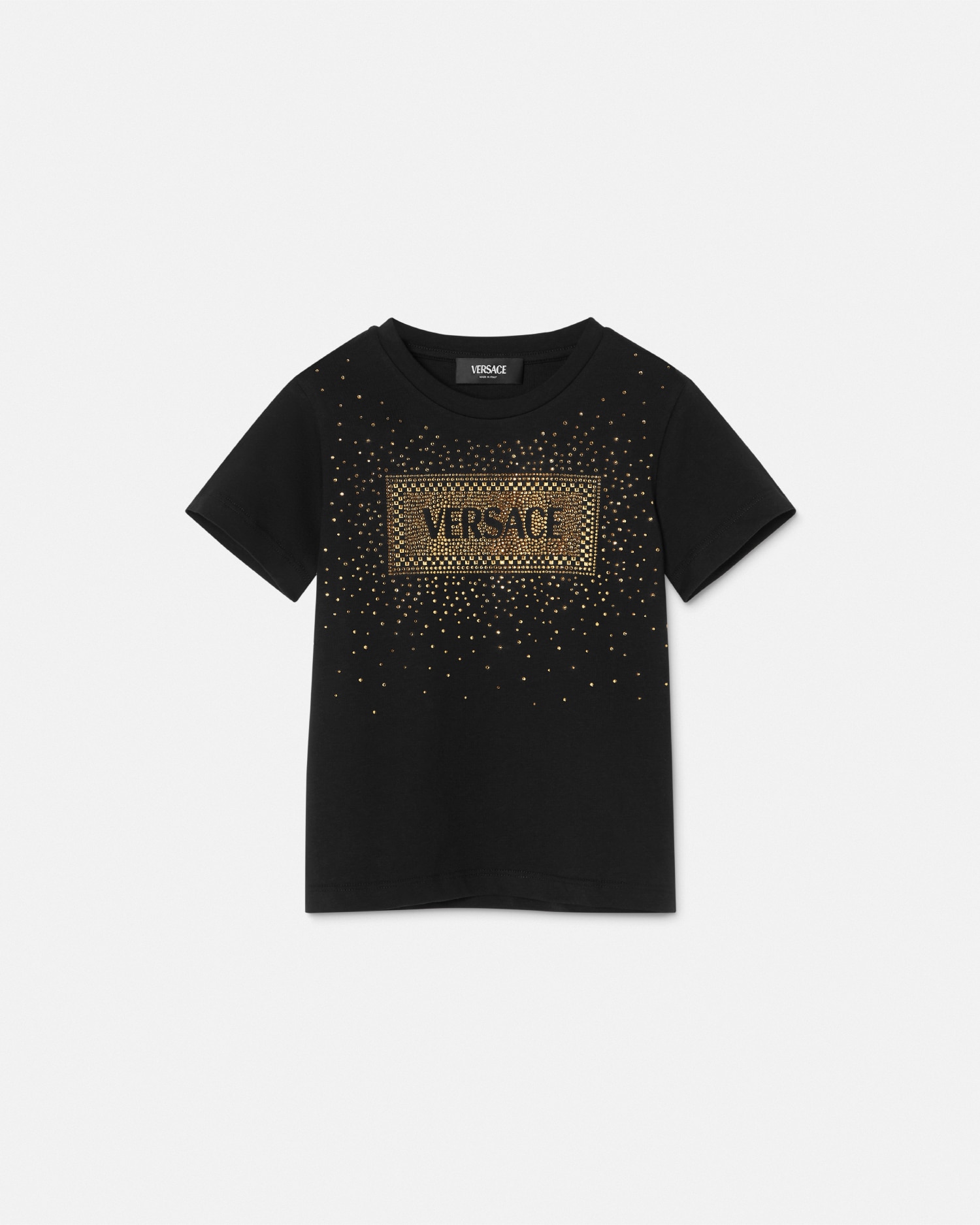 VERSACE クリスタル '90S ヴィンテージ ロゴ Tシャツ ブラック 90_1000052-