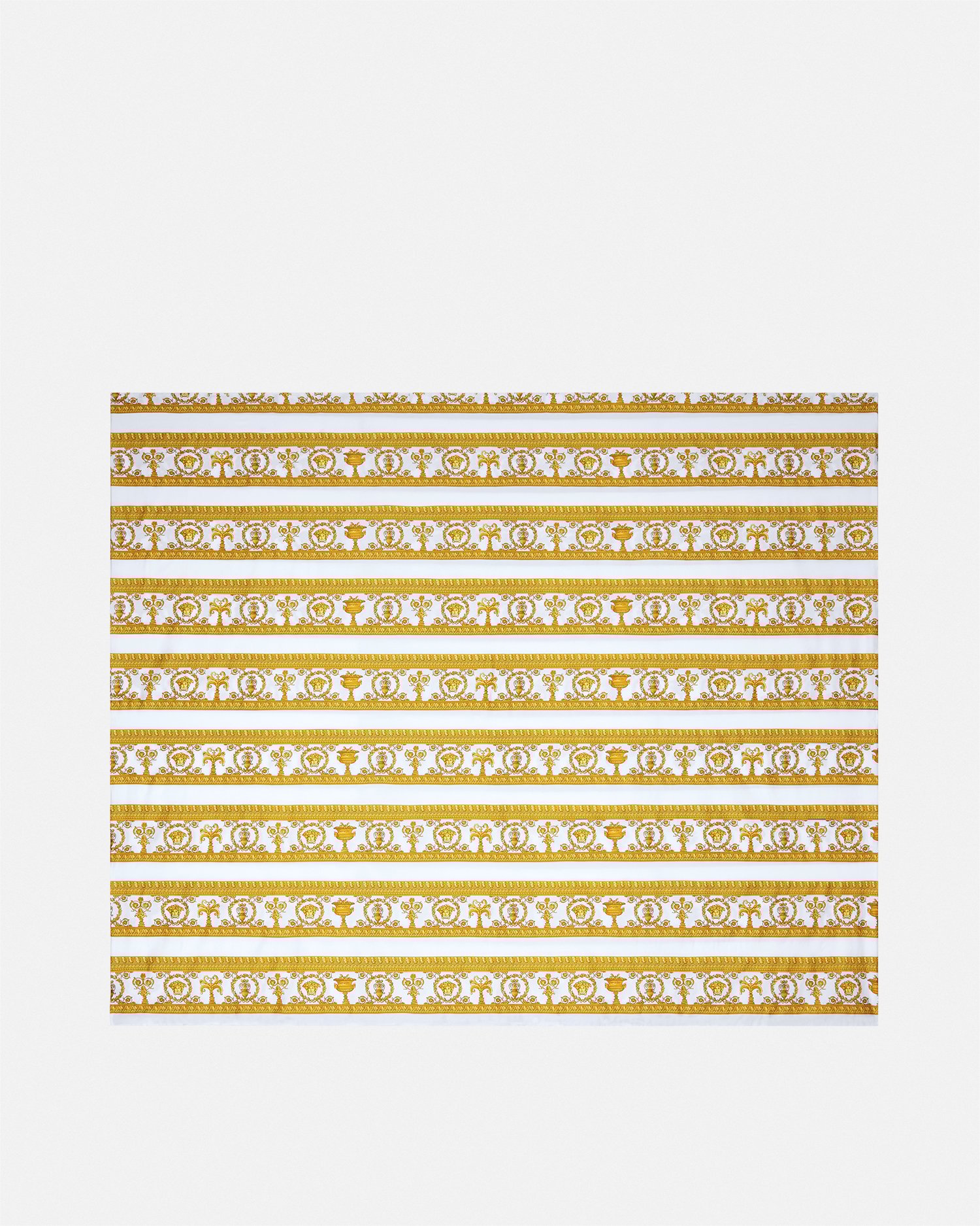 VERSACE　ヴェルサーチェ　アイ♡バロック　デュベカバー　美品 I ♡ バロック キング デュベ カバー ホワイト,シルバー