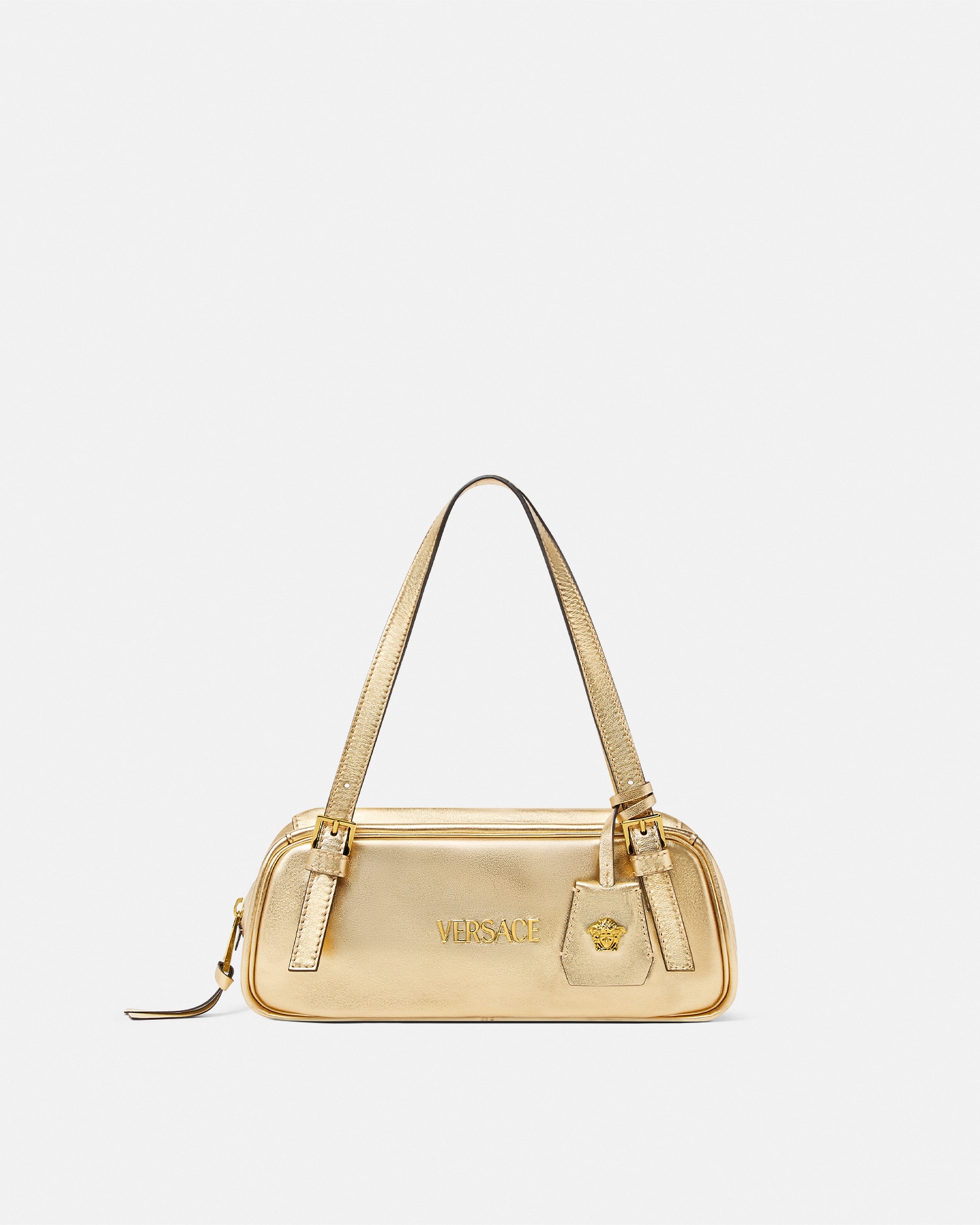 VERSACE ショルダーバッグ レザー ナイロンストラップ カメラバッグ