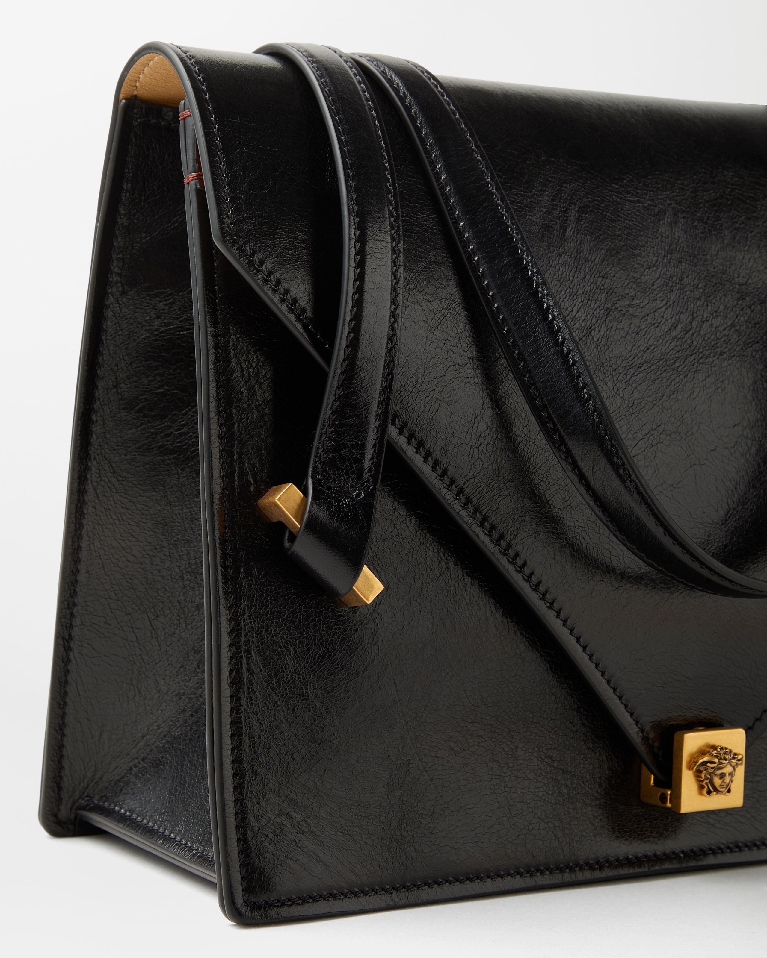セブリーヌ レザー ショルダー バッグ ブルー | VERSACE JP