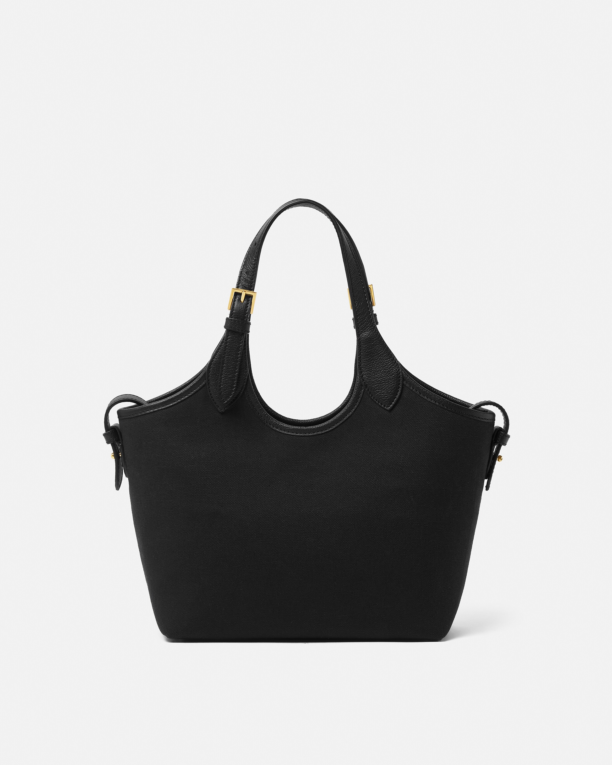 【大人気✨】ヴェルサーチ コレクション 本革 レザー ハンドバッグ 黒 ヴェルサーチェ☆Vロゴレザーバック (VERSACE/ハンドバッグ) 99647741