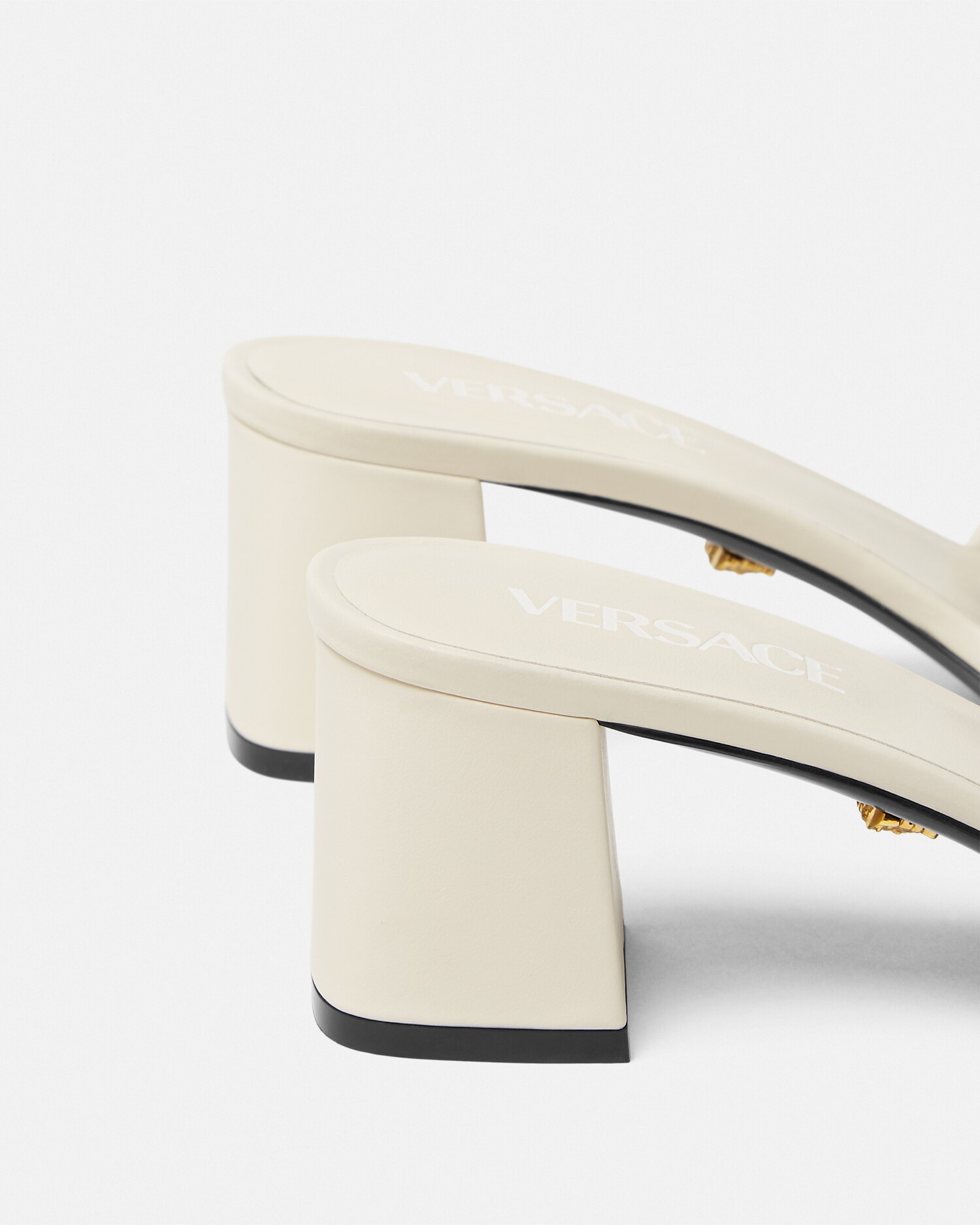 テイア バロッコ ラフィア ミュール 55 mm ホワイト,ブルー