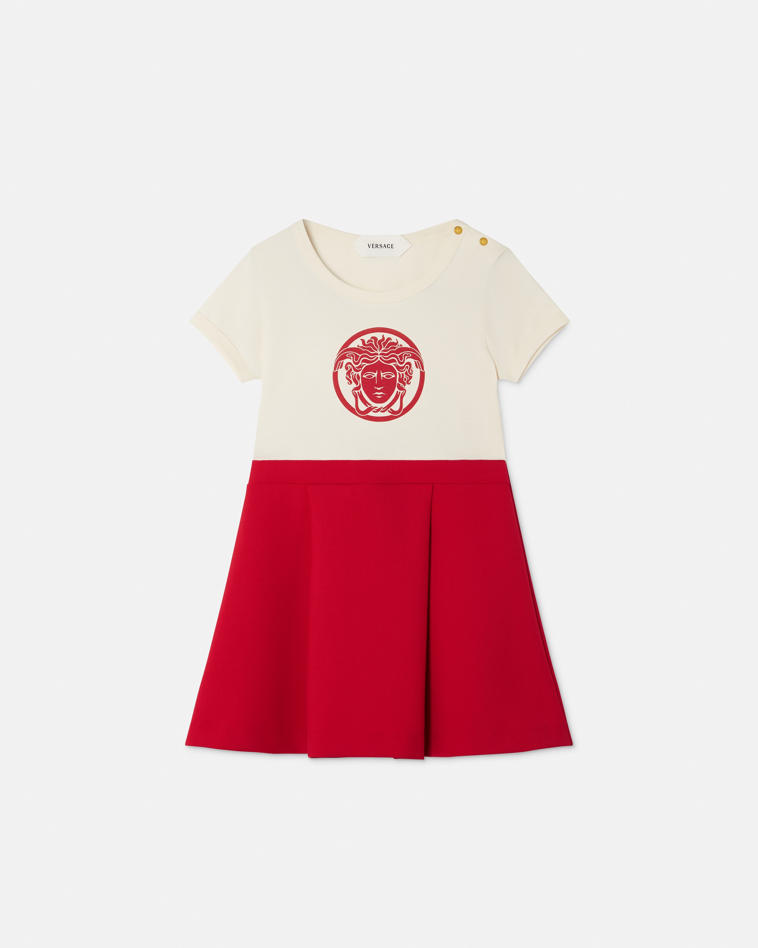 【未使用タグ付】VERSACE ベビー Tシャツドレス 12-18ヶ月 ベビー用ジャージーのプリント入りミラノステッチTシャツドレス