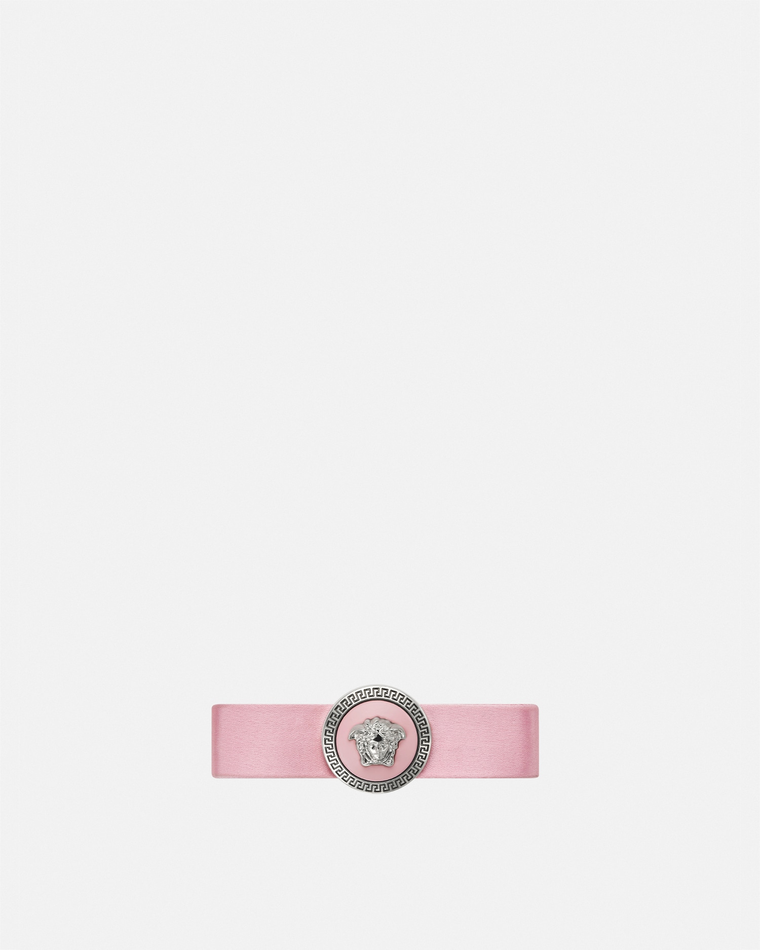 VERSACE 水色 サテン ヘアピン　メデューサ レディース デザイナー ヘアアクセサリー | ヴェルサーチェ 日本