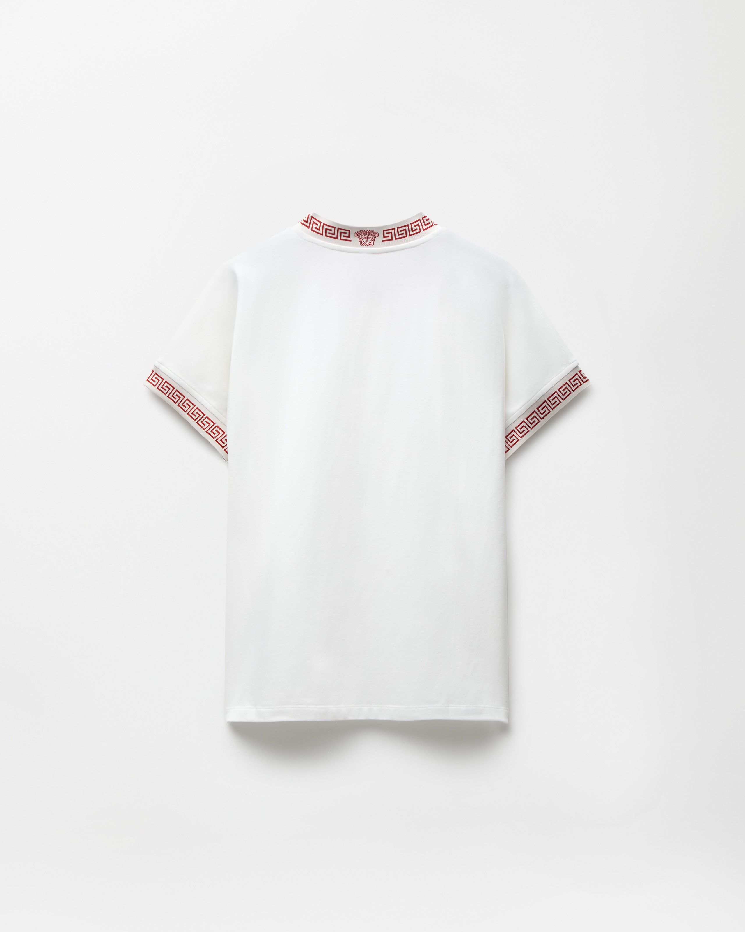 ジャカード ストレッチ コットンジャージー Tシャツ ホワイト | VERSACE JP