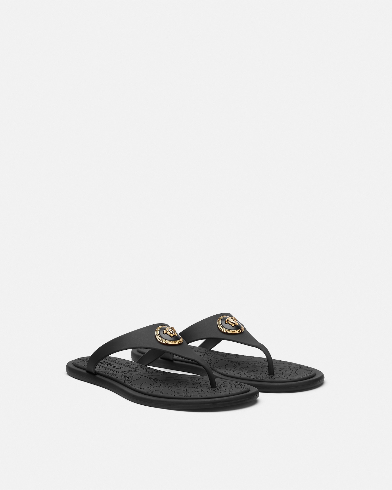 【VERSACE】1019229 メデューサ ラフィアフラットサンダル レディース デザイナー フラットサンダル