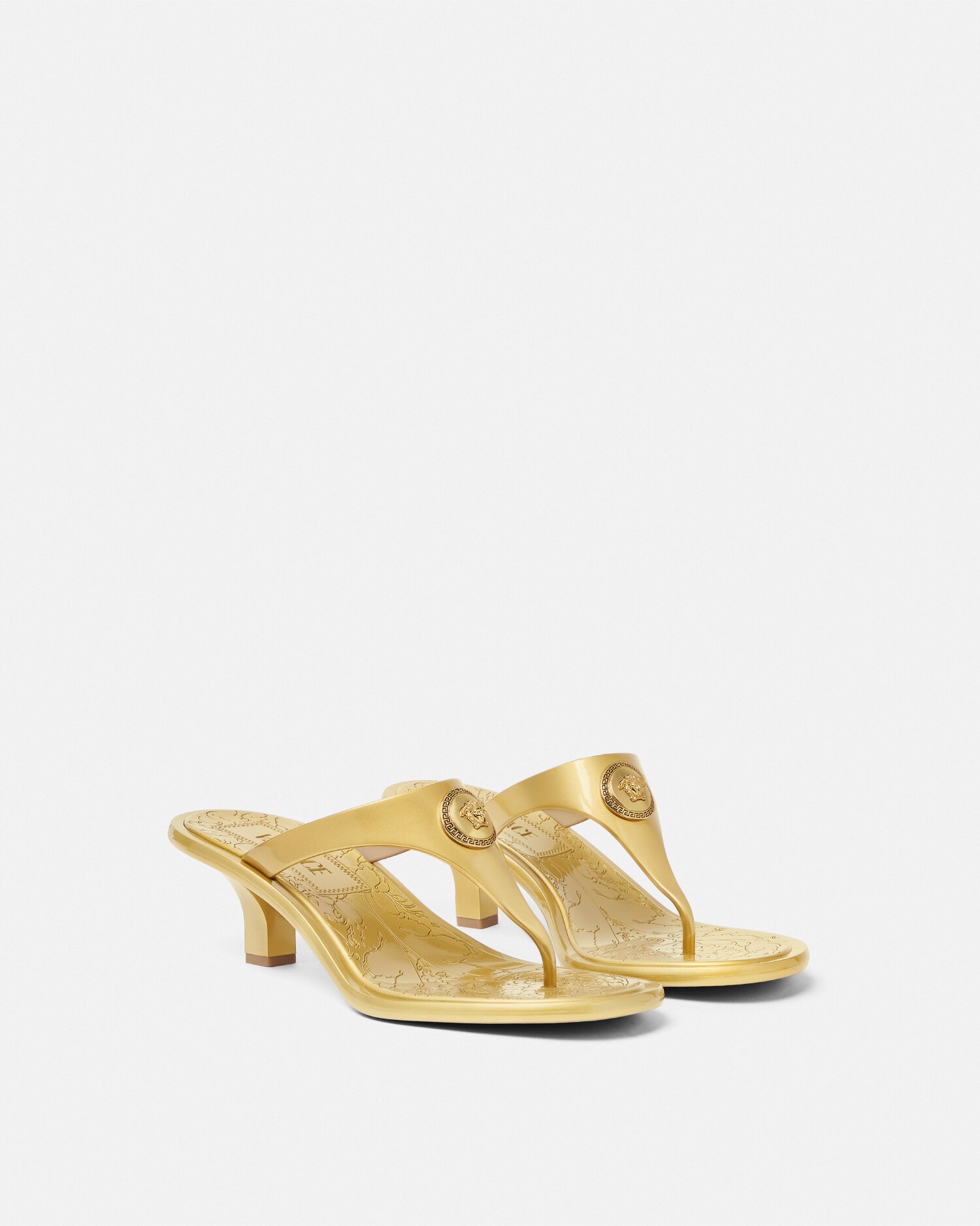 国内発送【VERSACE】Aliaメデューサ◇トングサンダル◇ゴールド レディース アリア シューズ | ヴェルサーチェ 日本