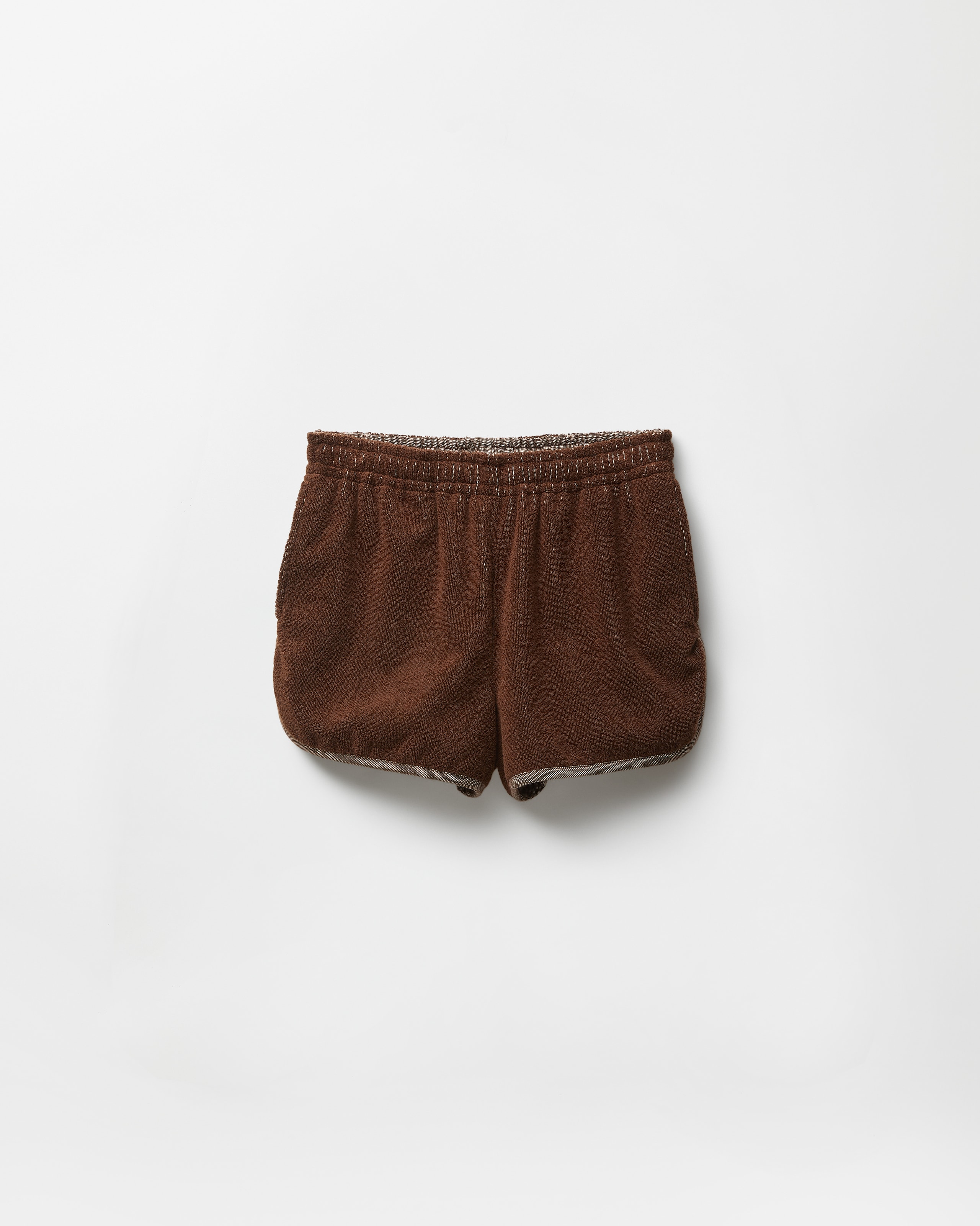 コットンテリー ジャカード スウェット ショートパンツ ブラウン