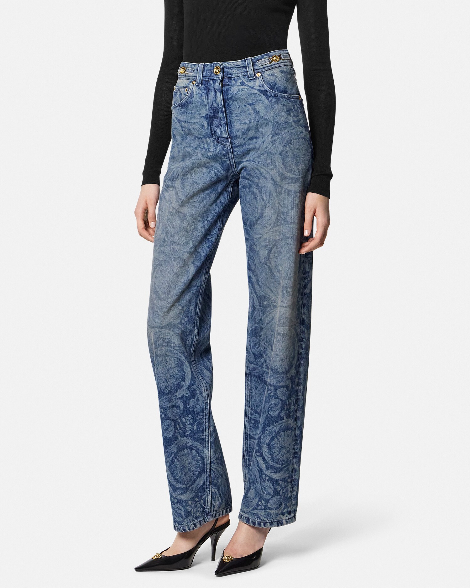 レギュラー フィット ジーンズ バロッコ ブルー | VERSACE JP