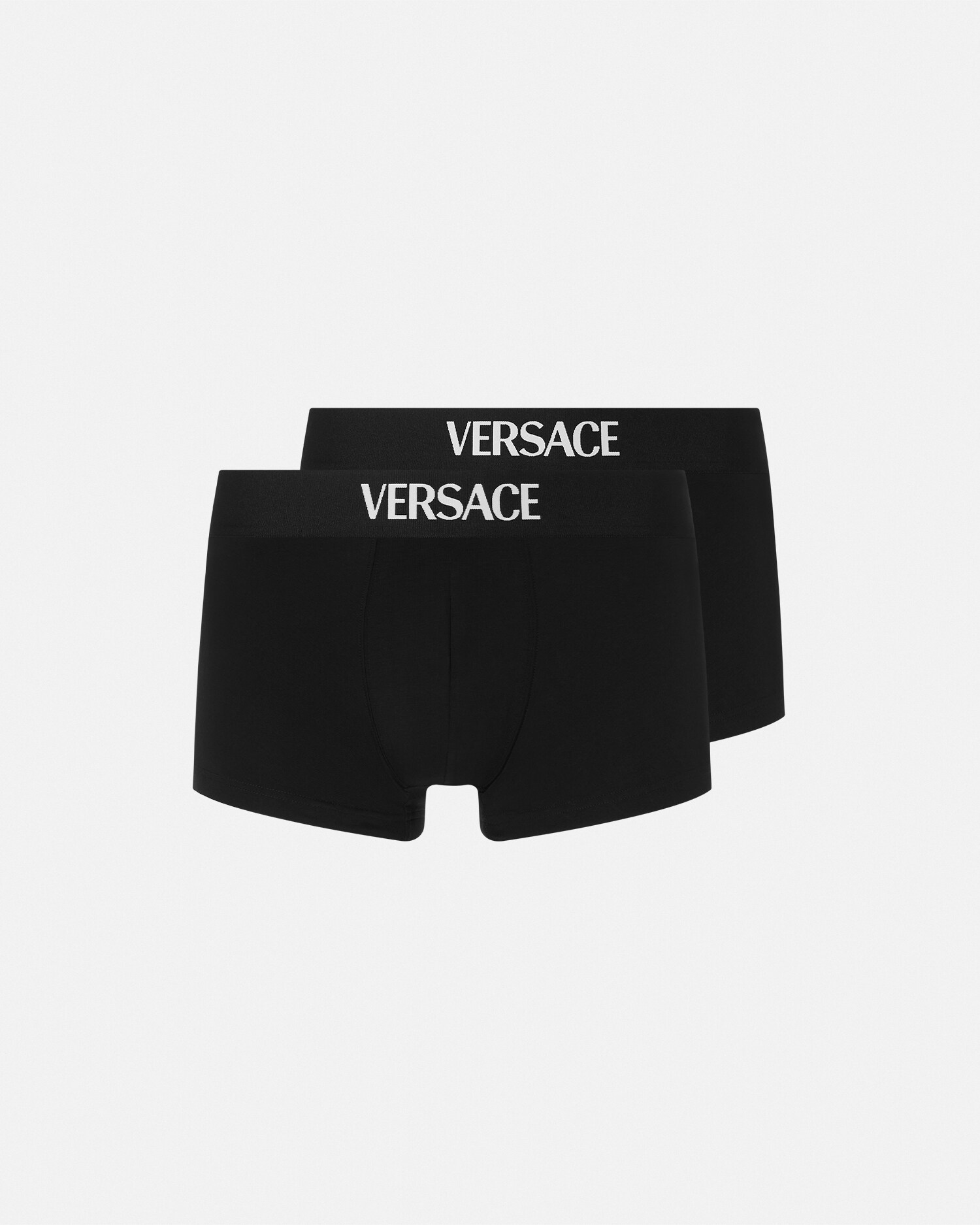 コットンジャージー トランクス 2枚パック ブラック | VERSACE JP