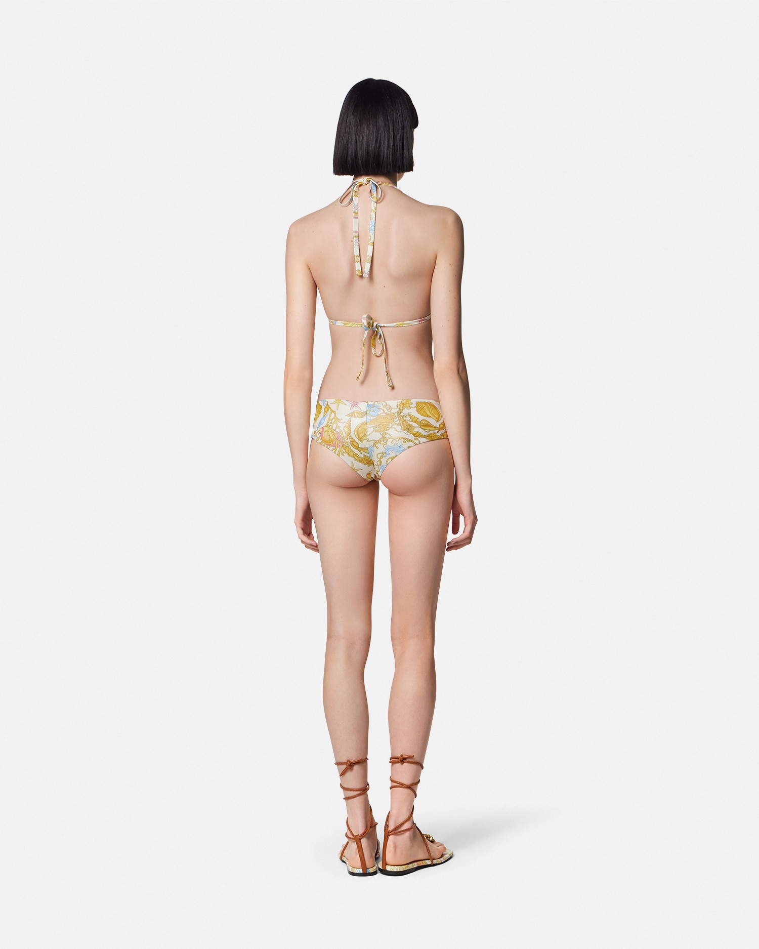 【VERSACE】ロゴ メタリック ビキニ トップ☆関税込 2025レディース水着と下着セール | ヴェルサーチェ日本