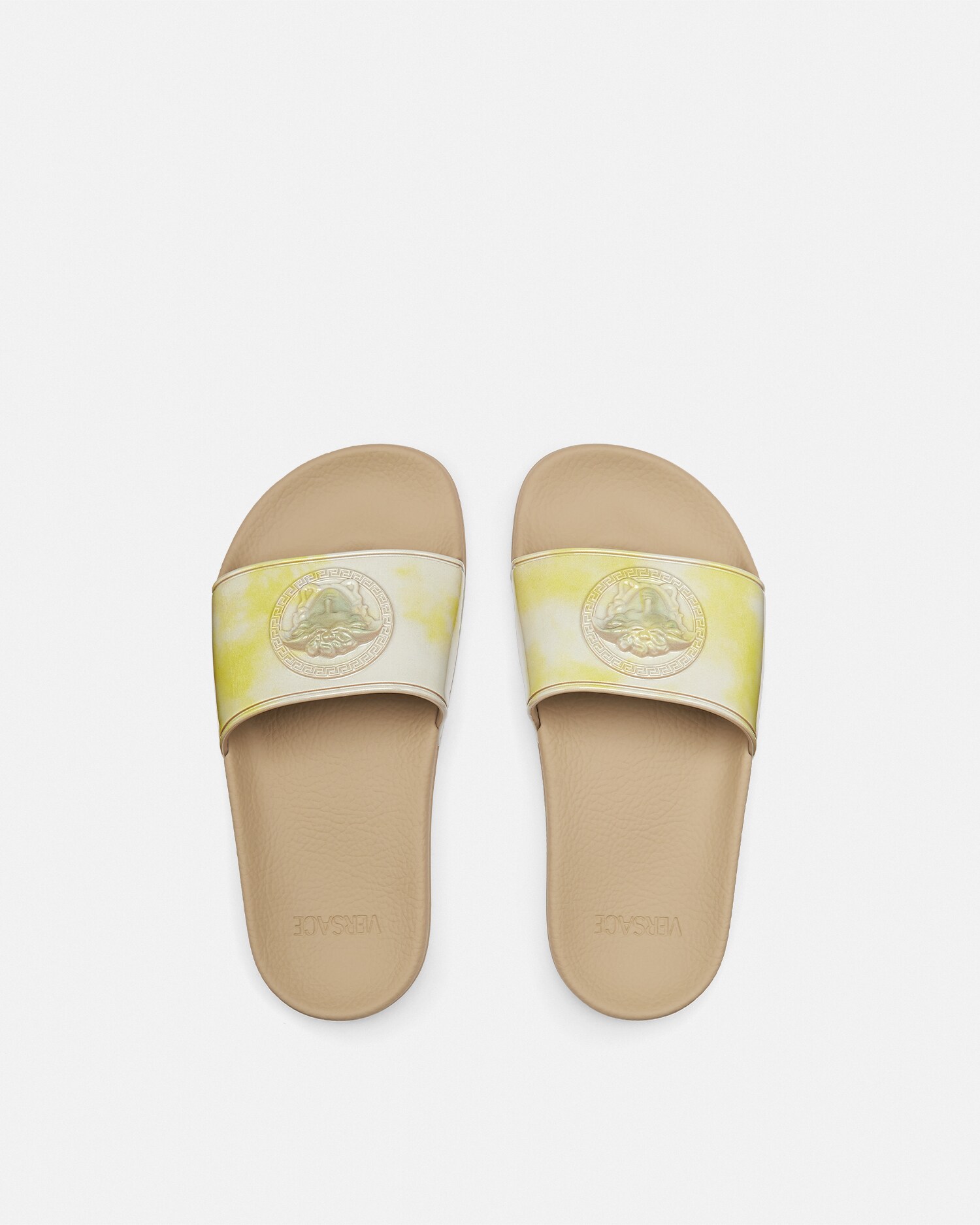 ラ メドゥーサ キッズ スライダーサンダル イエロー,ベージュ | VERSACE JP