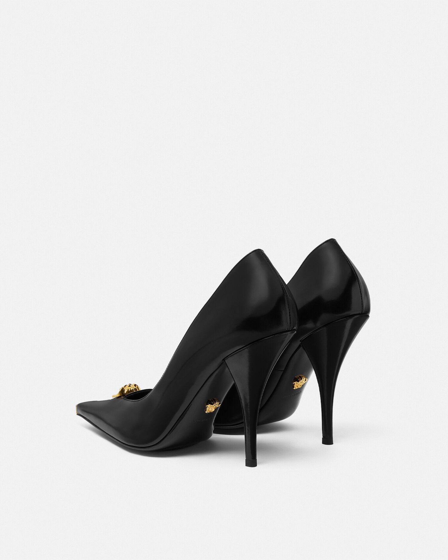 ヴェルサーチェ☆メドゥーサレザーパンプス VERSACE メデューサ レザー パンプス ハイヒール ブラック