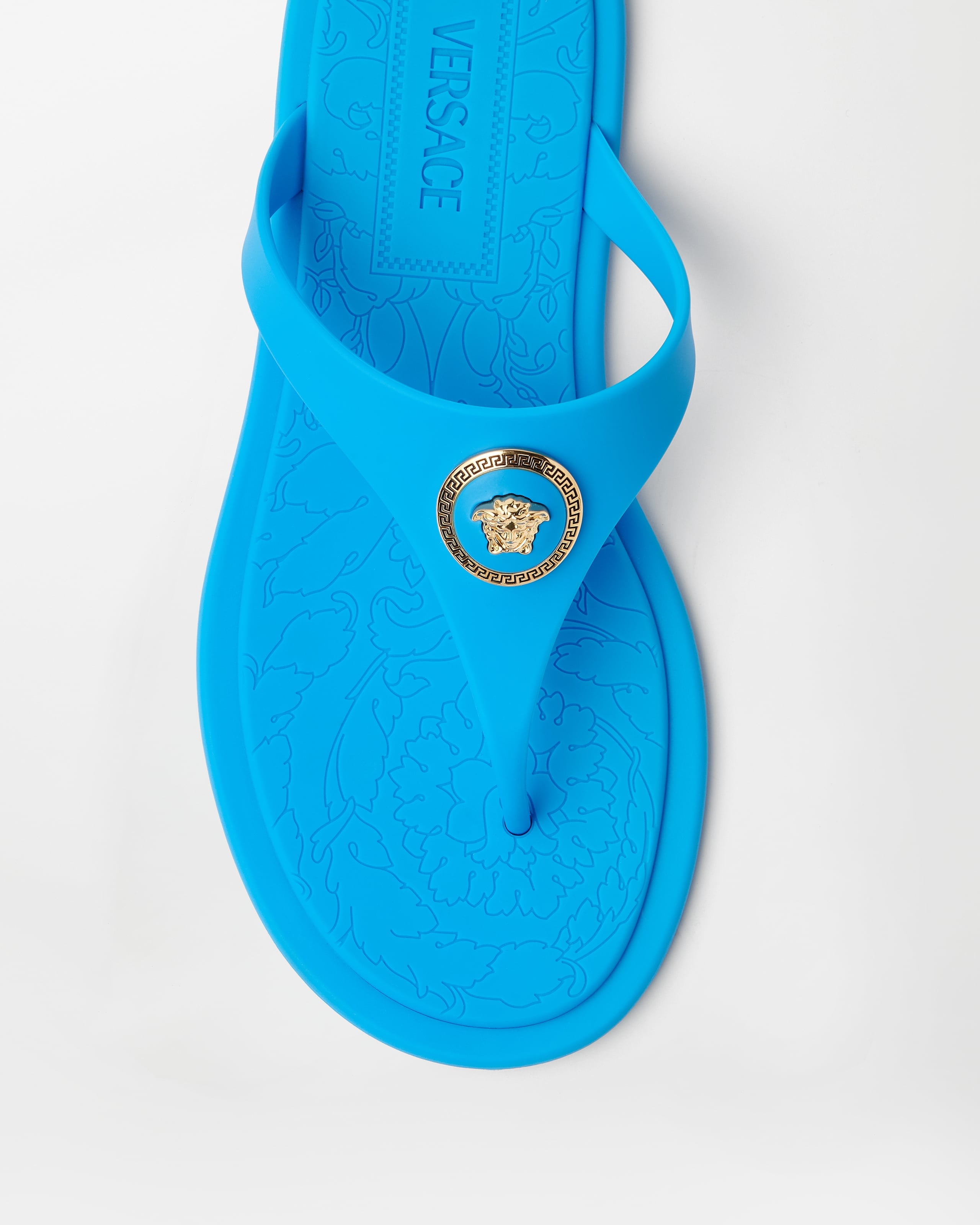 アリア ラバー フラット サンダル パープル | VERSACE JP