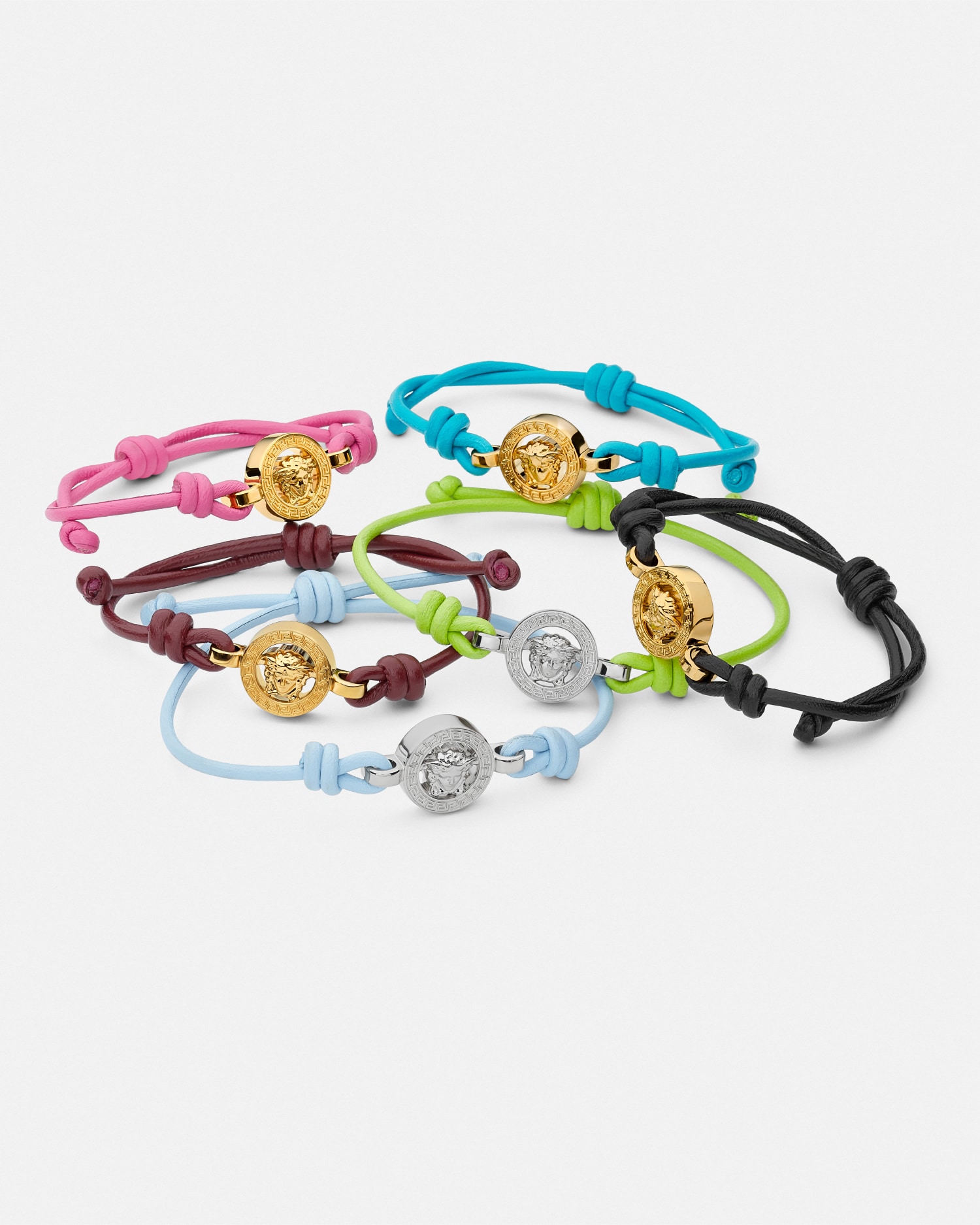 ラ メドゥーサ レザー ブレスレット ラ メドゥーサ レザー ブレスレット ブラック | VERSACE JP