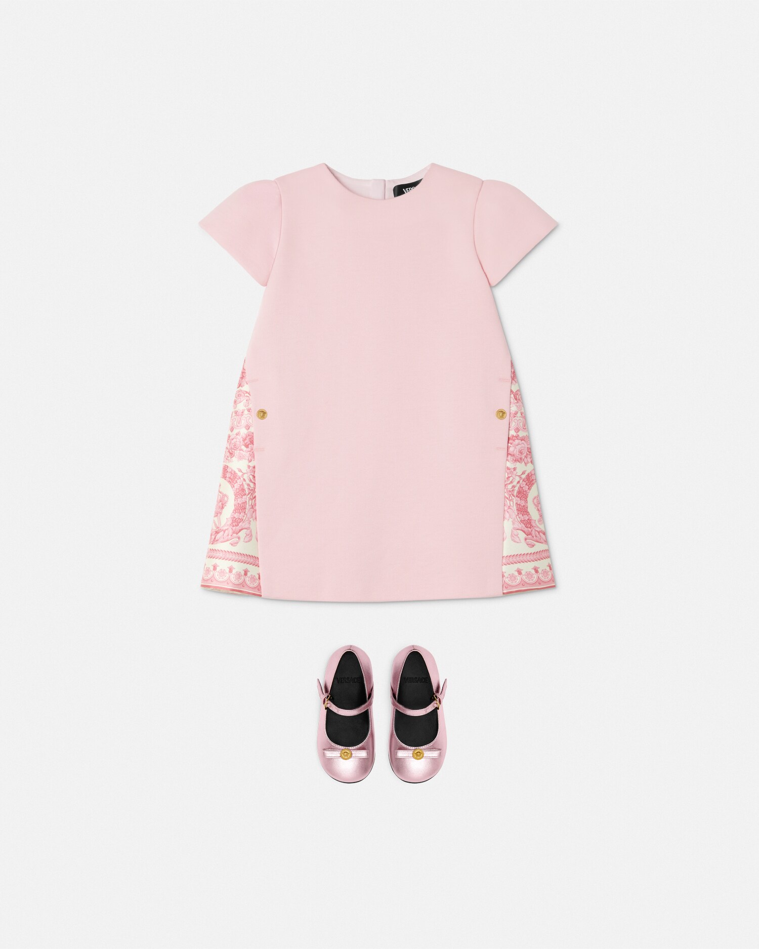 VERSACE　オールレザースカート ウォッシャブル】ロイヤルフェイクレザースカート(スカート