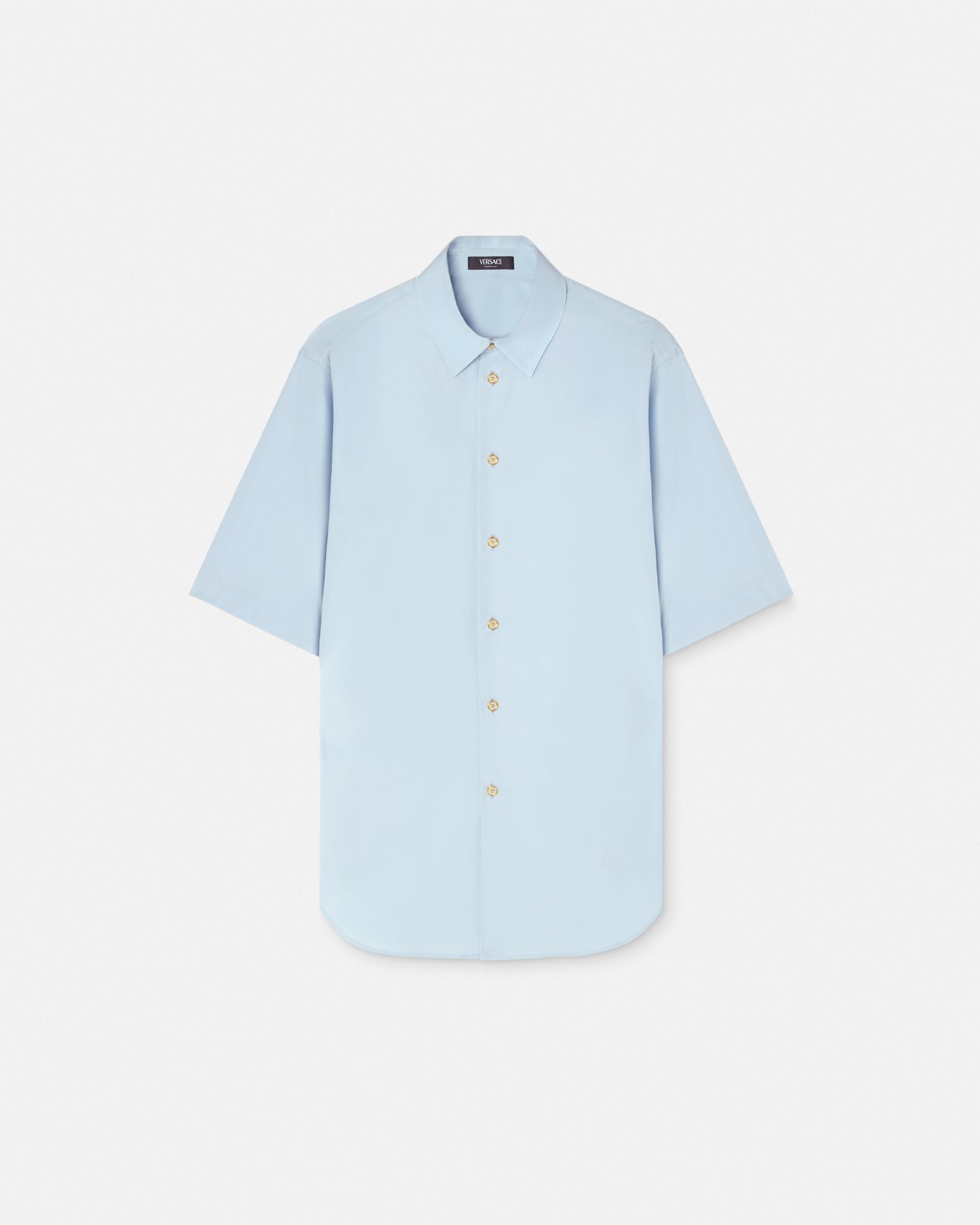 VERSACE バロッコ シー シャツ ブルー VERSACE バロッコ シルク シャツ ブルー (VERSACE/シャツ